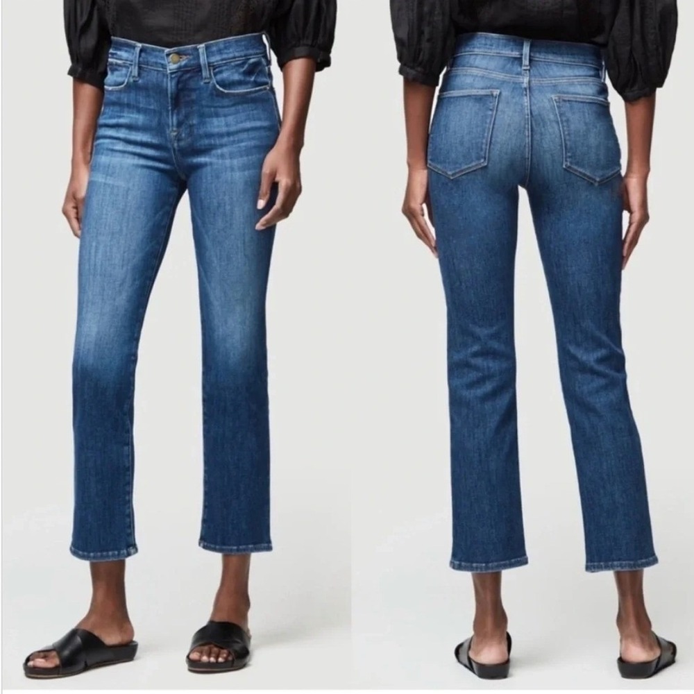 FRAME Le High Straight Jeans in Bestia SZ 32
